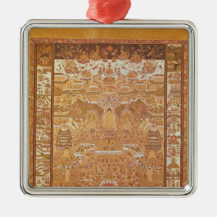 Ornamento De Metal Kshitigarbha, juiz do inferno, de Dunhuang