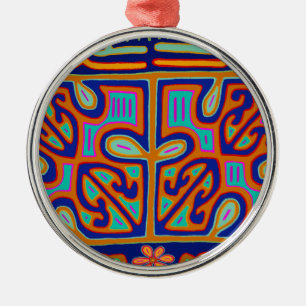 Ornamento De Metal Kuna Indian Music Box - San Blas Mola