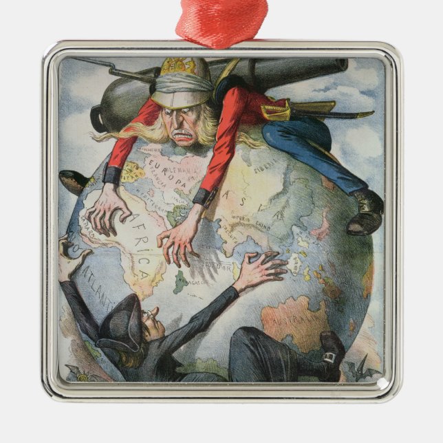 Ornamento De Metal La Mosca Roja (Frente)