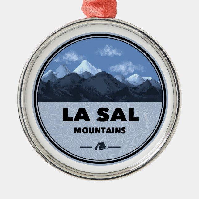 Ornamento De Metal La Sal Mountain Utah Camping (Frente)
