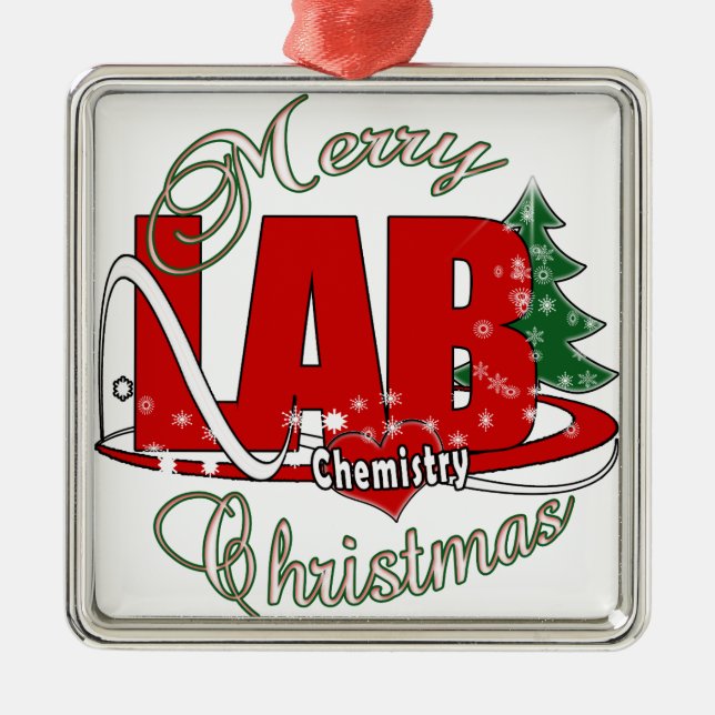 ORNAMENTO DE METAL LAB CHEMISTRY CHRISTMAS (Frente)