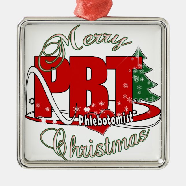 ORNAMENTO DE METAL LABORATÓRIO PHLEBOTOMISTA DE NATAL PBT (Frente)