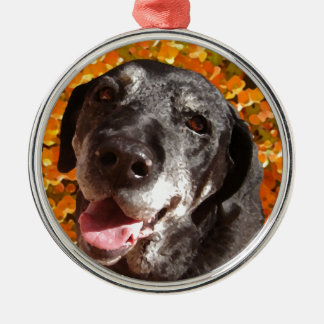 Ornamento De Metal Labrador preto velho