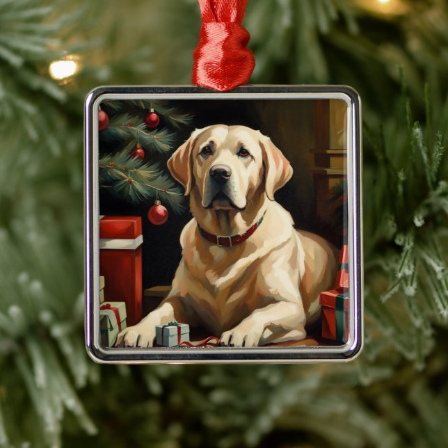 Ornamento De Metal Labrador Retriever Christmas (Árvore)