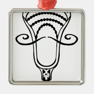 Ornamento De Metal Lacrosse BroStache
