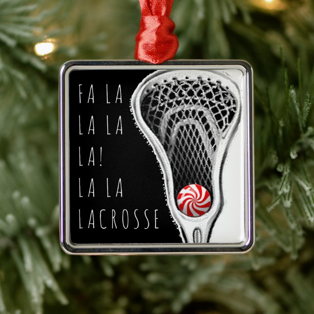 Ornamento De Metal Lacrosse Colecionável de Natal (Árvore)