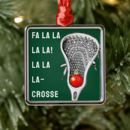 Ornamento De Metal Lacrosse Divertido