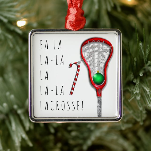 Ornamento De Metal Lacrosse feminino (Árvore)