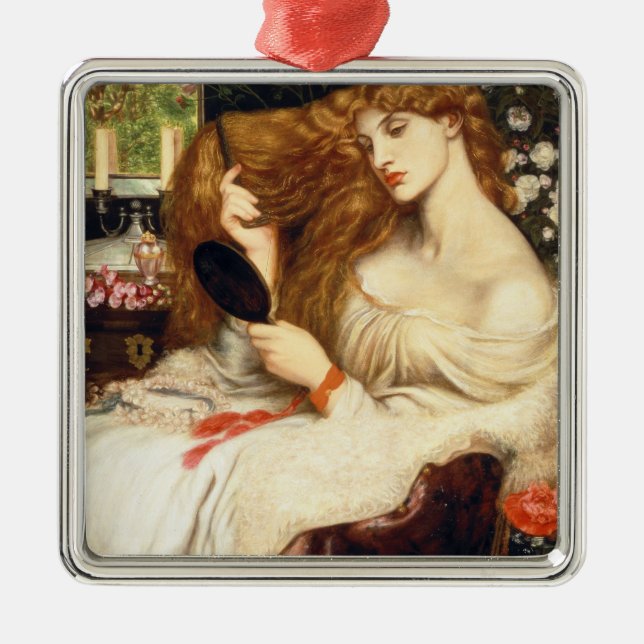 Ornamento De Metal Lady Lilith (Beleza Impressionante com Cabelo Verm (Frente)