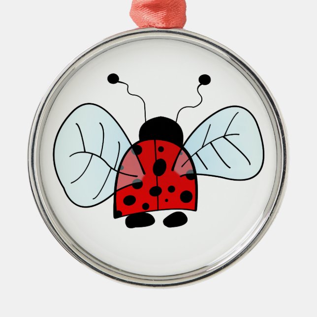 Ornamento De Metal Ladybird (Frente)