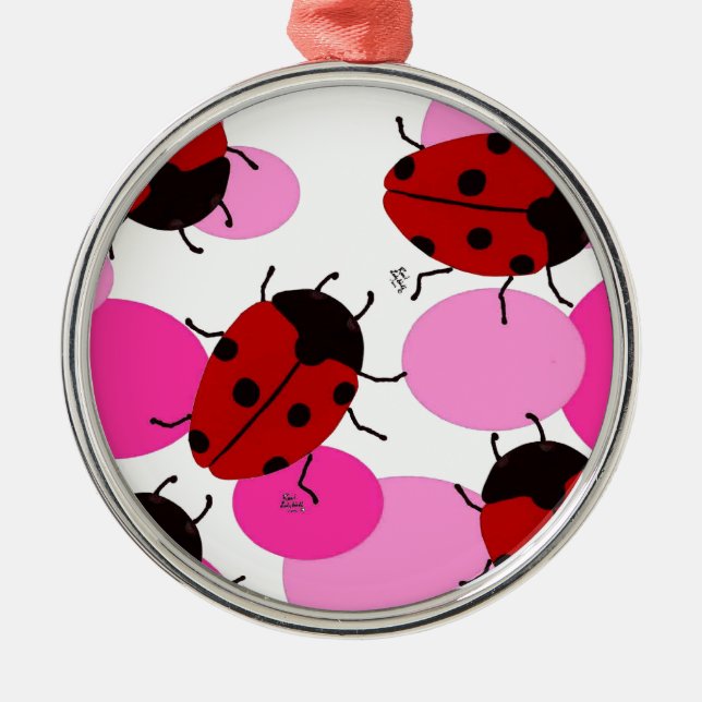 ORNAMENTO DE METAL LADYBUGS (Frente)