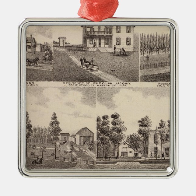 Ornamento De Metal Lago claro, Waseca, Minnesota (Frente)