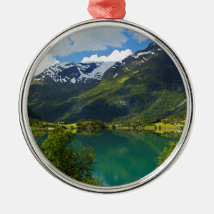 Ornamento De Metal Lago Floen cênico, Noruega