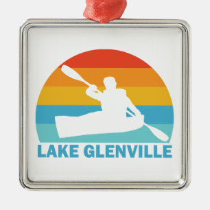 Ornamento De Metal Lago Glenville Carolina do Norte Kayak