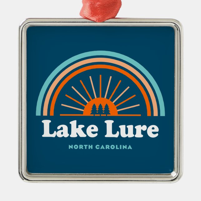 Ornamento De Metal Lago Lure North Carolina Rainbow (Frente)
