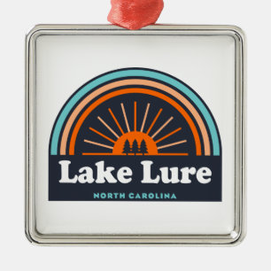Ornamento De Metal Lago Lure North Carolina Rainbow