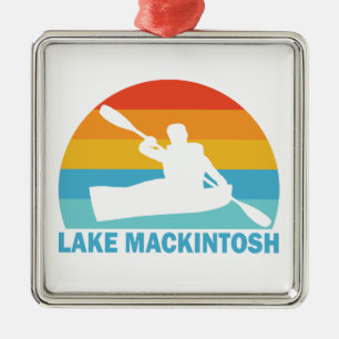 Ornamento De Metal Lago Mackintosh Carolina do Norte Kayak