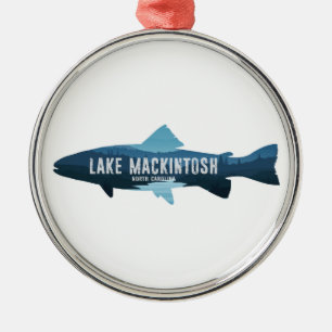 Ornamento De Metal Lago Mackintosh North Carolina Peixes