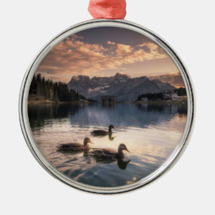 Ornamento De Metal Lago Misurina Dolomites, Italia