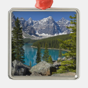 Ornamento De Metal Lago Moraine, Canadian Rockies, Alberta, Canadá