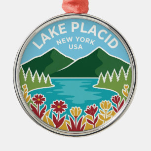 Ornamento De Metal Lago Placid EUA