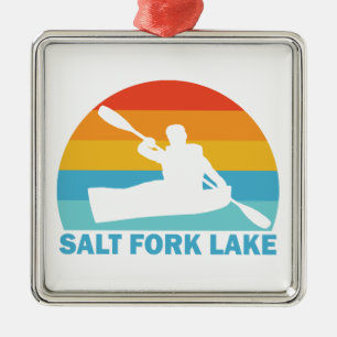 Ornamento De Metal Lago Salt Fork Ohio Caiaque