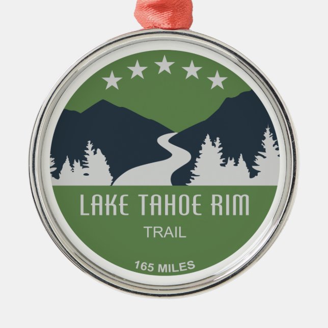 Ornamento De Metal Lago Tahoe Rim Trail (Frente)