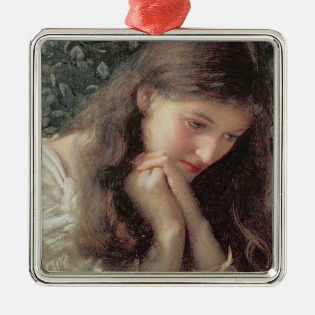 Ornamento De Metal Lágrimas Incultas (Bela Mulher em Lágrimas) (Frente)