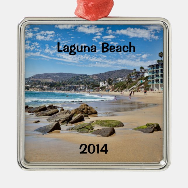 Ornamento De Metal Laguna Beach Holiday (Frente)