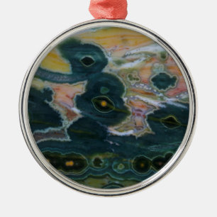 Ornamento De Metal Laje de Ocean Jasper