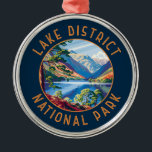Ornamento De Metal Lake District National Park England Em Distância<br><div class="desc">Trabalho de arte do Parque Nacional do Lago. É o maior dos treze parques nacionais em Inglaterra e no País de Gales.</div>