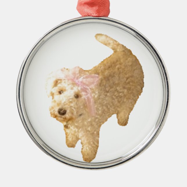Ornamento De Metal Lakeland terrier (Frente)