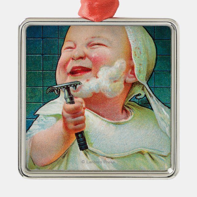 Ornamento De Metal Lâmina de segurança de Gillette - comece o Shave (Frente)