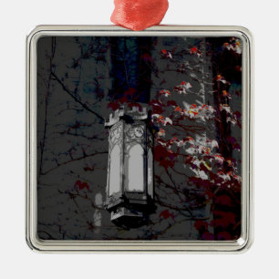 Ornamento De Metal Lâmpada de Cobb Salão com hera marrom