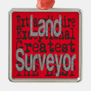 Ornamento De Metal Land Surveyor Extraordinaire