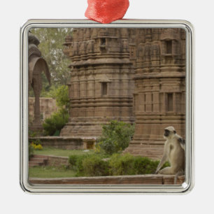 Ornamento De Metal Langures de Hanuman ou Langur cinzento, comum ou d