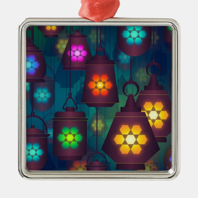 Ornamento De Metal Lanternas árabes do Médio Oriente design (Frente)