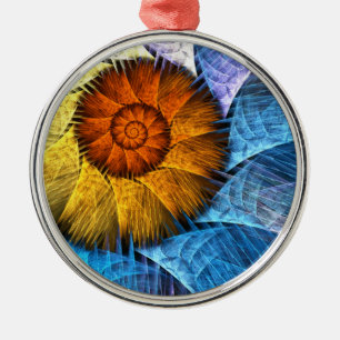 Ornamento De Metal Laranja Amarelo Amarelo Abstrato