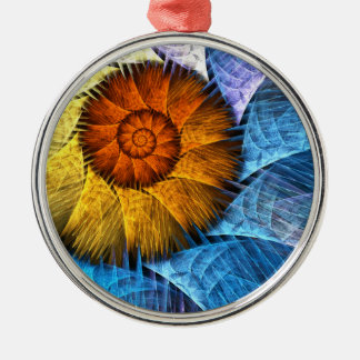 Ornamento De Metal Laranja Amarelo Amarelo Abstrato
