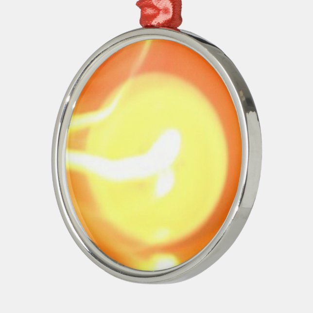 Ornamento De Metal Laranja Amarelo Flame Candela Leve, Arte (Esquerda)