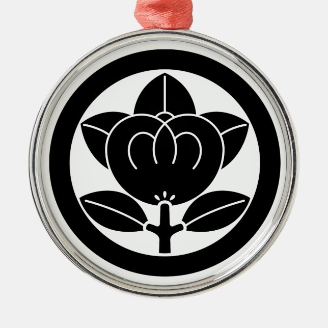 Ornamento De Metal laranja mandarim em círculo (Frente)