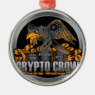 Ornamento De Metal Laranja no corvo cripto preto