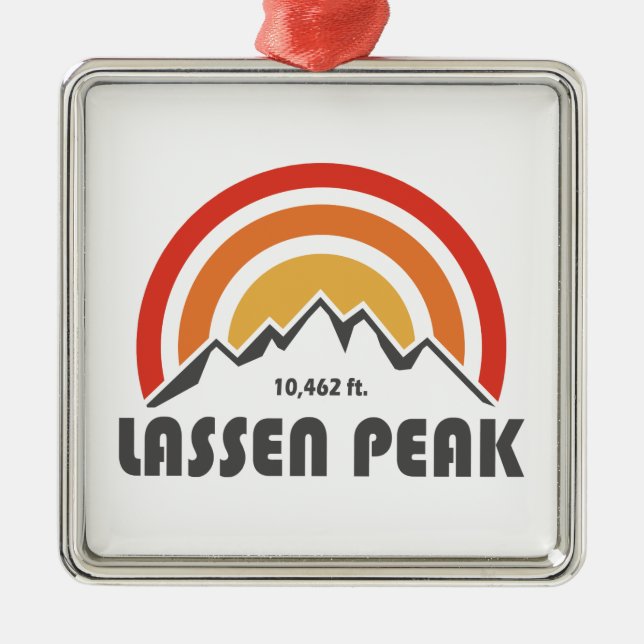 Ornamento De Metal Lassen Peak (Frente)