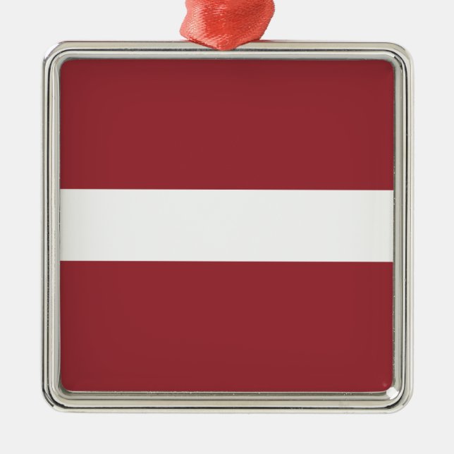 Ornamento De Metal Latvian Flag (Latvia) (Frente)