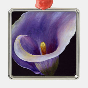 Ornamento De Metal Lavanda Calla Lily