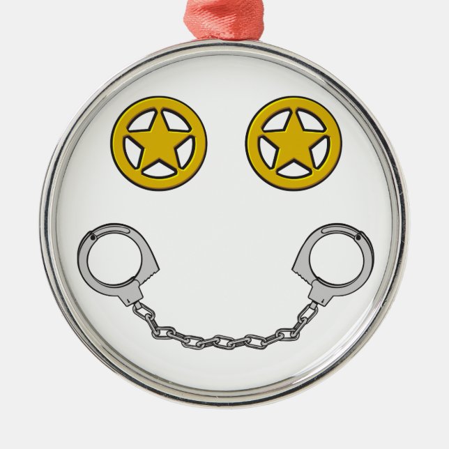 Ornamento De Metal Law Enforcement Smile (Frente)
