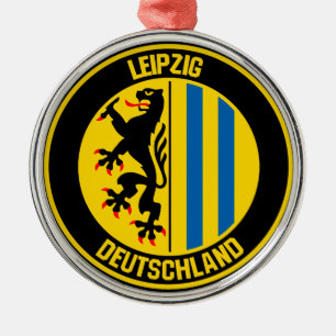 Ornamento De Metal Leipzig Round Emblem