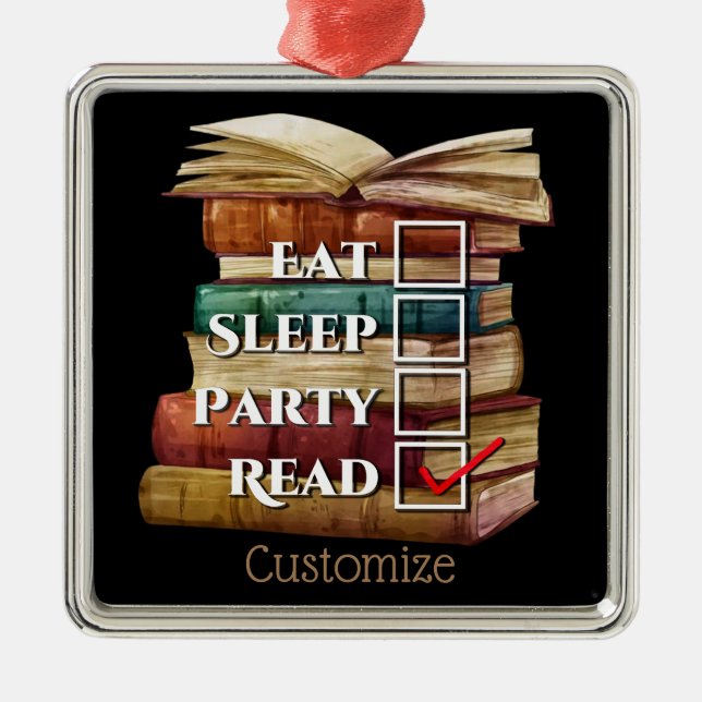 Ornamento De Metal Leitura Personalizada Primeiro (Frente)