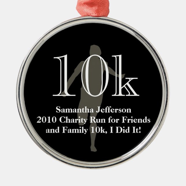 Ornamento De Metal Lembrança através dos campos personalizada do (Frente)