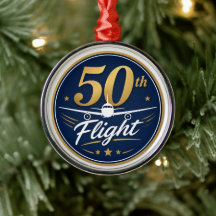 lembrança de viagem de avião dourado do 50º voo